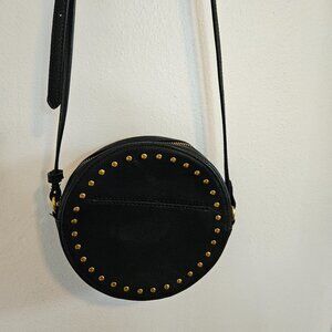 Small black round purse